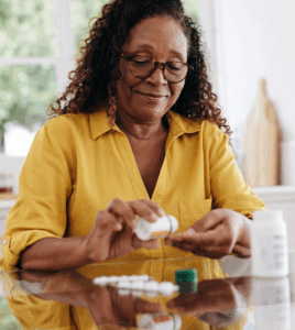 woman looking at her perception