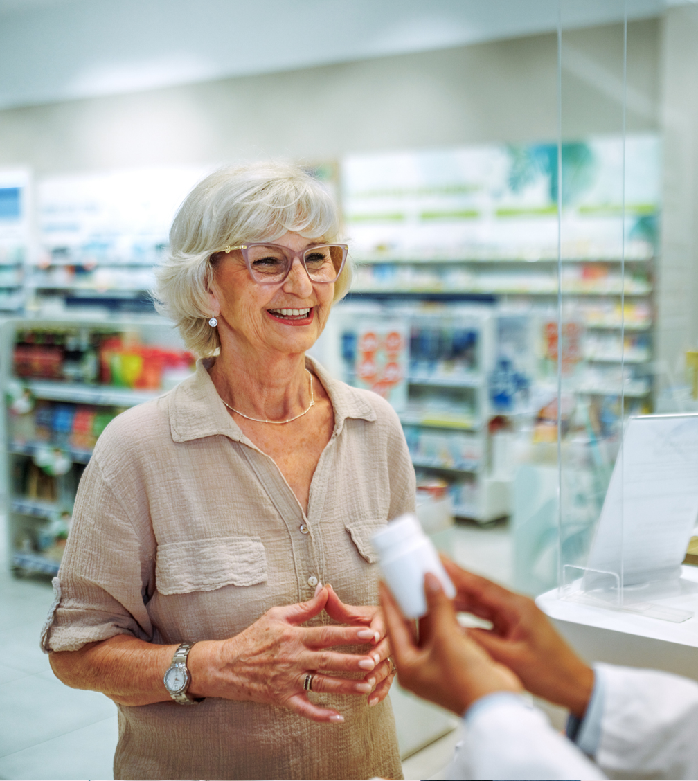 Woman receiving a prescription