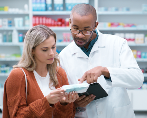 Woman and Pharmacist