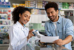 Pharmacist and patient