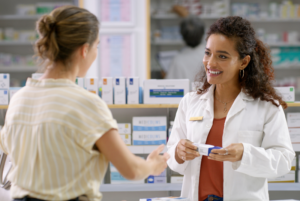 Pharmacist and patient