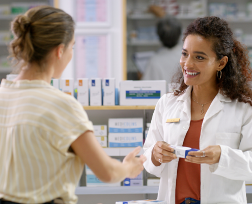 Pharmacist and patient