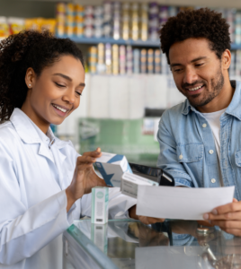 Pharmacist and patient